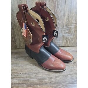 Double H Mens Aeroglide 7 Brown Leather Boots Pull-On Cowboy Western Size 13 D